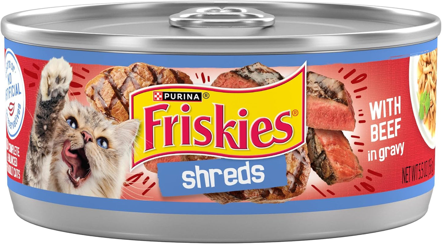 Friskies Shreds Beef in Gravy Wet Cat Food (5.5oz)