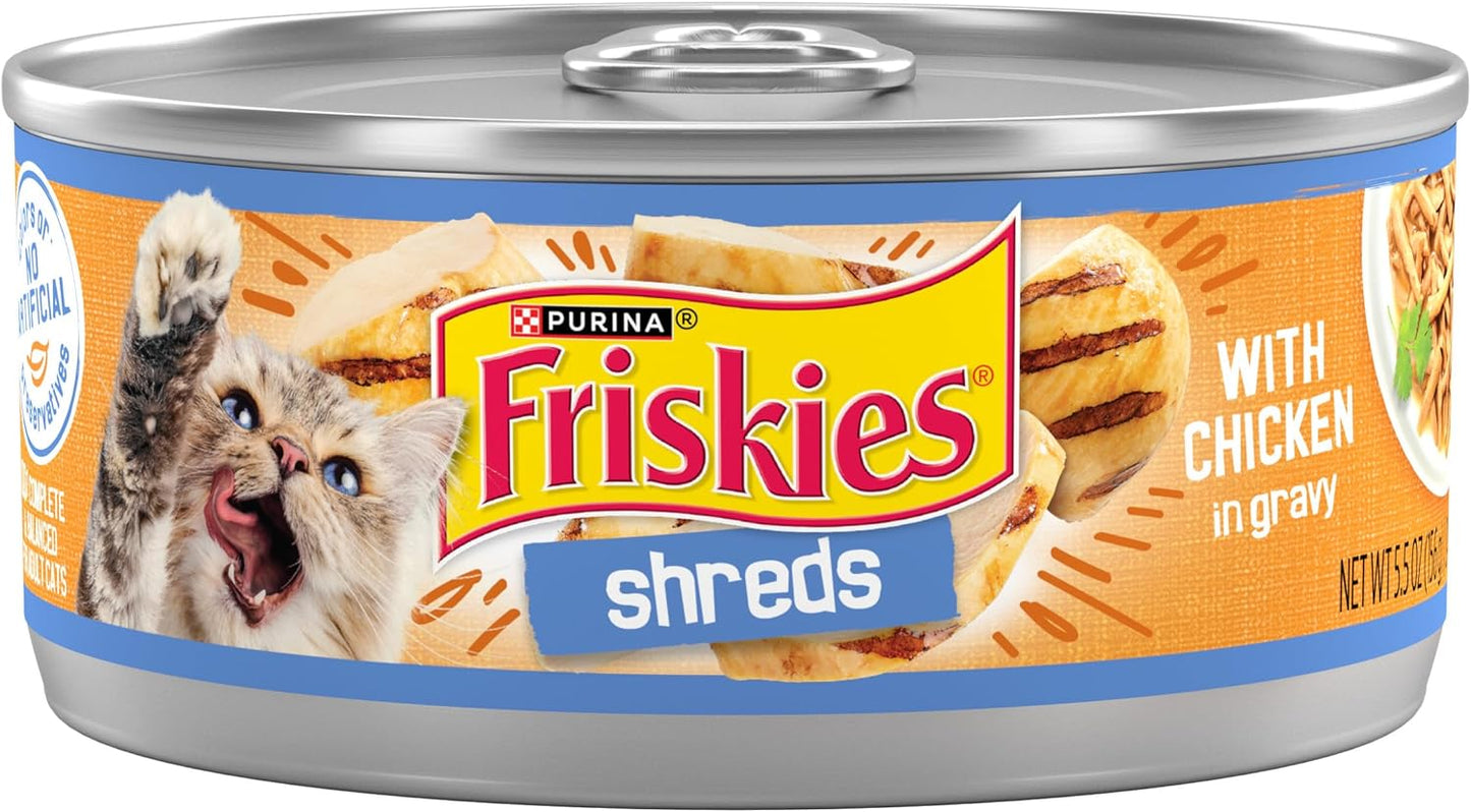 Friskies Shreds Chicken in Gravy Wet Cat Food (5.5oz) - Friskies Wet Cat Food - The Family Pet