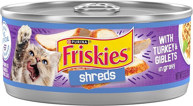 Friskies Shreds Turkey & Giblets in Gravy Wet Cat Food (5.5oz) - Wet Cat Food - The Family Pet
