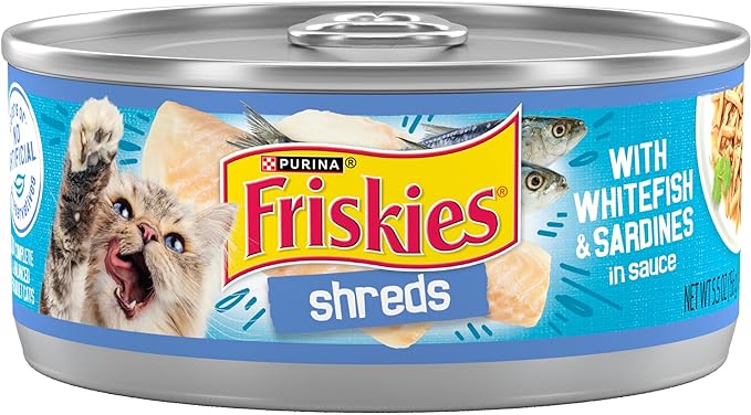 Friskies Shreds Whitefish & Sardines in Gravy Wet Cat Food (5.5oz)