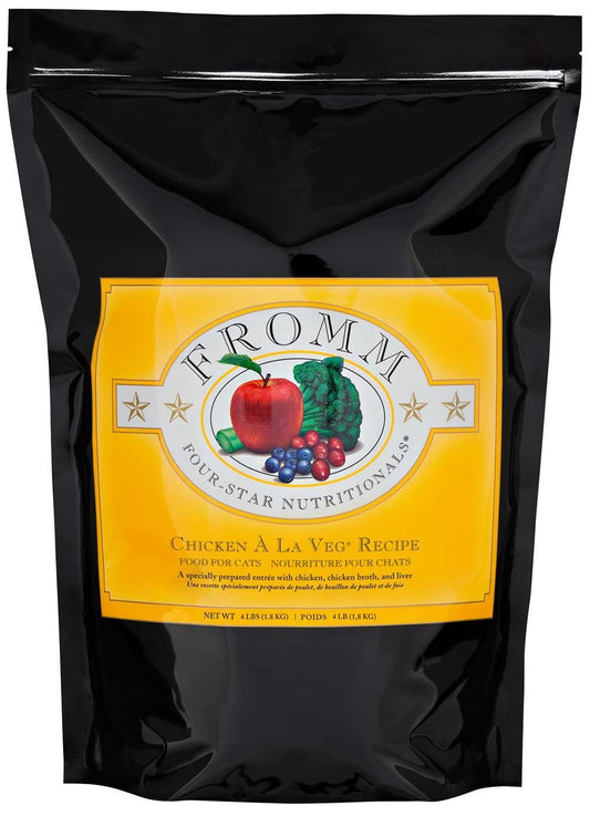 Fromm 4 Star Adult Chicken A La Veg Dry Cat Food (4lb) - Dry Cat Food - The Family Pet