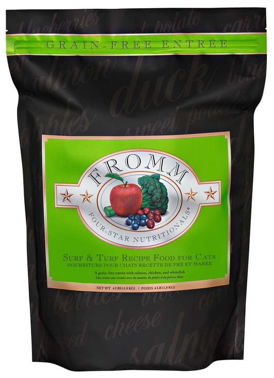 Fromm 4 Star Grain - Free Adult Surf & Turf Dry Cat Food (4lb) - Fromm Dry Cat Food - The Family Pet
