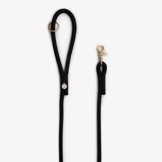 FURLOU - 'Black' - Braided Rope Leash - Regular Braided Leash