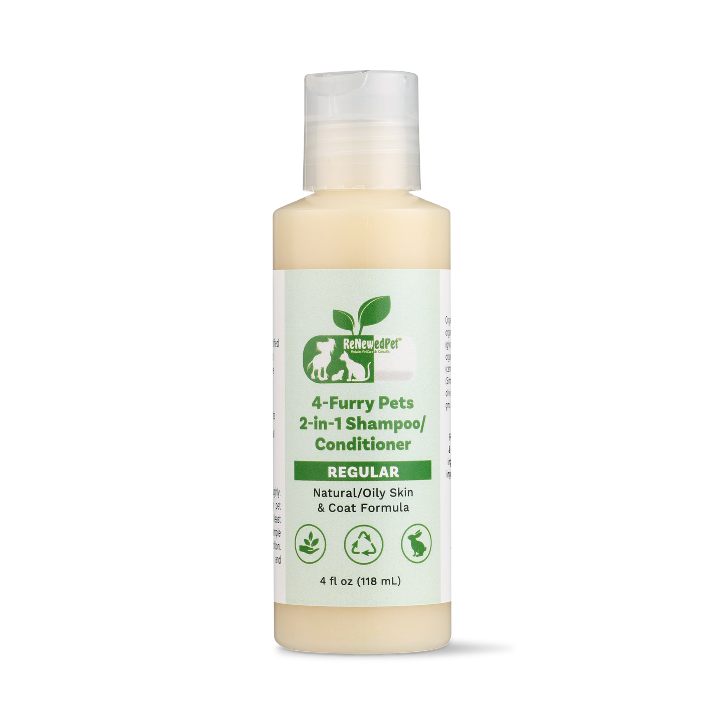 4 - FURRY PETS 2 - IN - 1 *REGULAR SHAMPOO & CONDITIONER - 4 Furry Friends - ReNewedPet - 4 OZ. ($3.23/oz.) - 4 - FREGSHAMPHALF