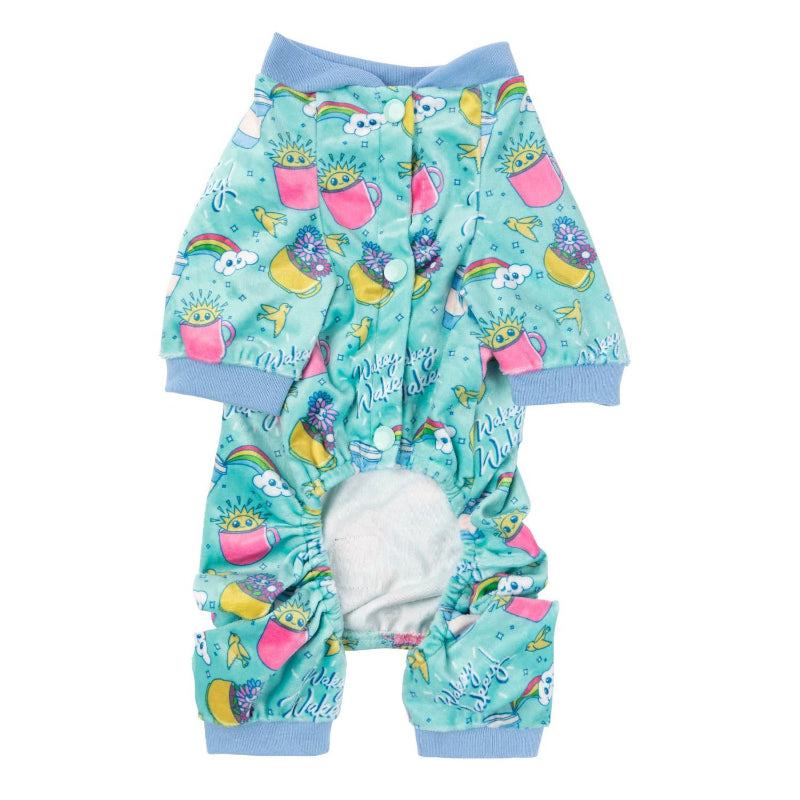 Wakey Wakey Soft Plush Blue Dog Pajamas
