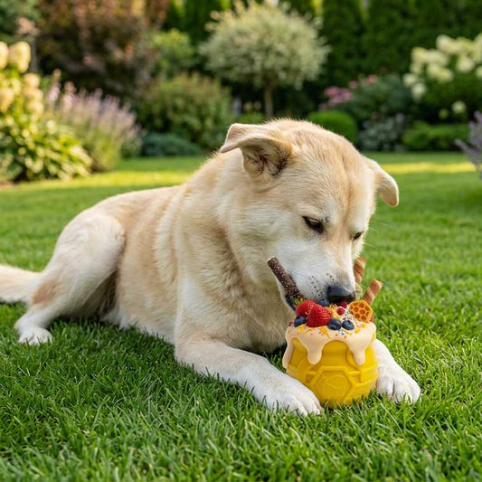 Honey Pot Dog eCup Treat Dispenser | Durable PUP-X Rubber
