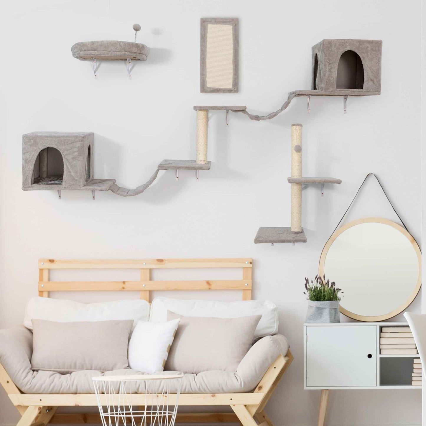 Purrfect Pet Kingdom Wall Mounted Cat Perch Set As Picture Purrfect Pet Kingdom