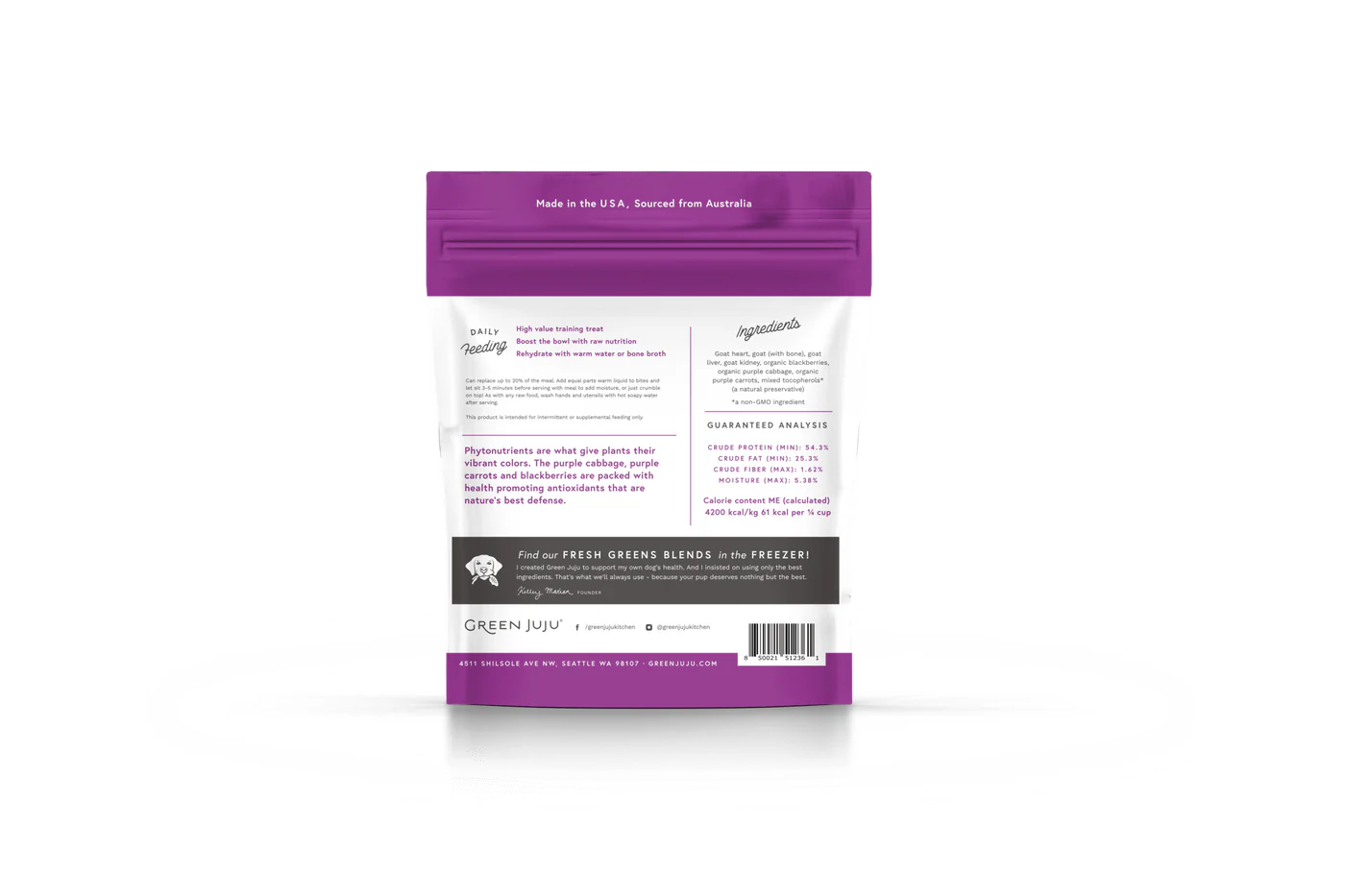 Green Juju Freeze Dried Goat Purple Whole Food Bites (7.5OZ)