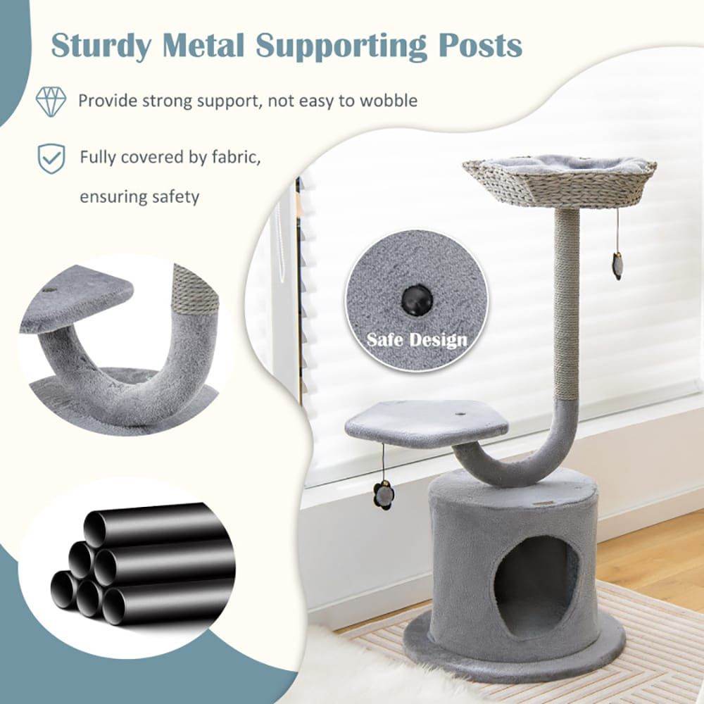 Purrfect Pet Kingdom Indoor Cat Climbing Furniture Tower Purrfect Pet Kingdom