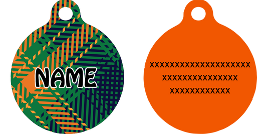 Green Kilt Plaid HD Dog ID Tag