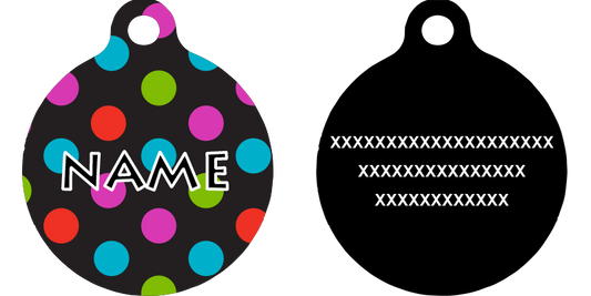 Gumballs Polka Dot HD Dog ID Tag