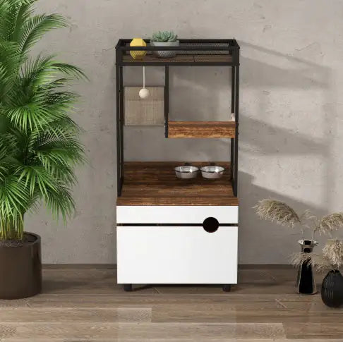 Cat Litter Box Enclosures With Cat Tree Tower - Ameraeon