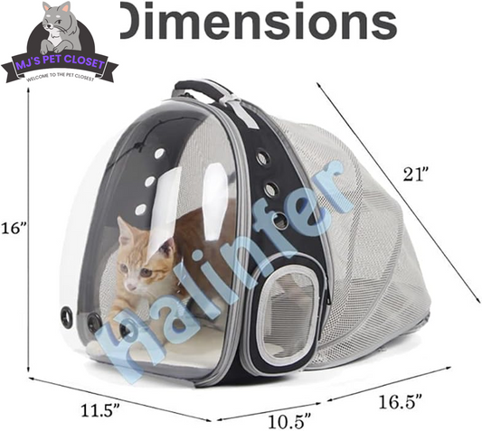 Purrfect Pet Kingdom cat backpack with cooling system featuring mesh panels for ventilation and comfort