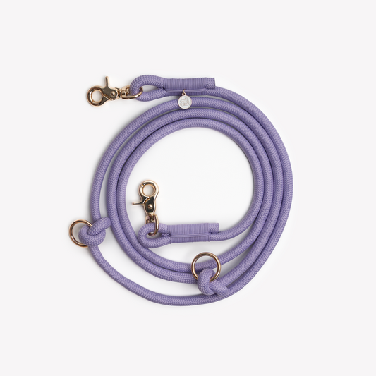 FURLOU Hands Free Dog Leash in Lavender with Durable Clips and Adjustable Design for Comfort