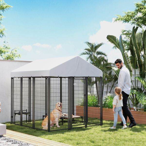 Purrfect Pet Kingdom Heavy Duty Pet Kennel with Roof Purrfect Pet Kingdom