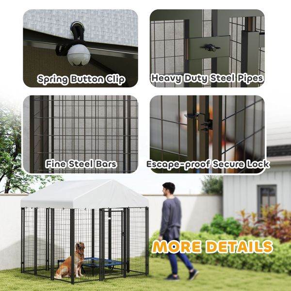 Purrfect Pet Kingdom Heavy Duty Pet Kennel with Roof Purrfect Pet Kingdom