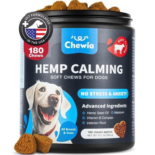 Hemp Calming Chews For Dogs Dog Calming Treats Anxiety Relief For Dogs - Purrfect Pet Kingdom