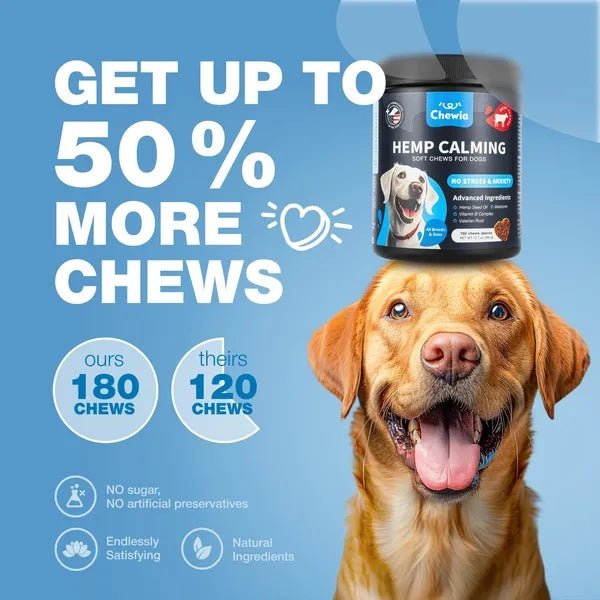 Hemp Calming Chews For Dogs Dog Calming Treats Anxiety Relief For Dogs - Purrfect Pet Kingdom