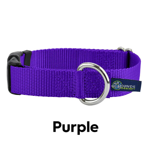 Hot Dog Collars - 5/8″ and 1″ Purple Nylon Dog Collar - cpb_hybrid