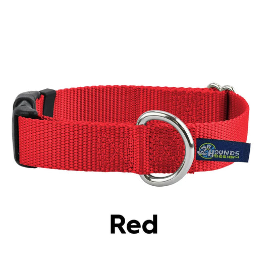 Hot Dog Collars - 5/8″ and 1″ Red Nylon Dog Collar - cpb_hybrid