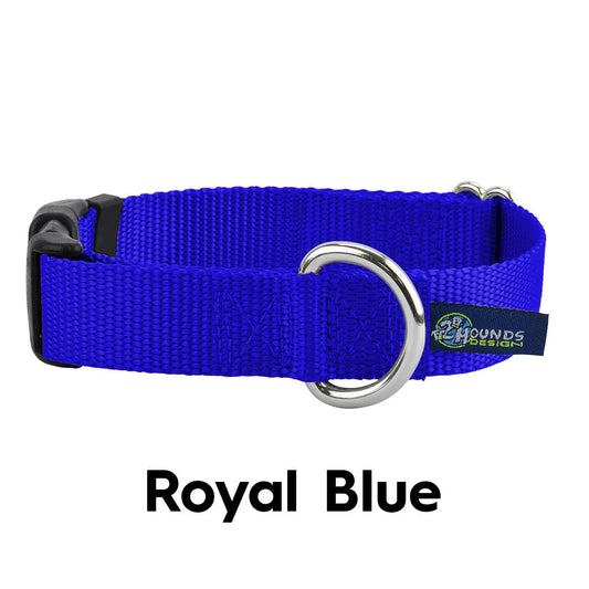 Hot Dog Collars - 5/8″ and 1″ Royal Blue Nylon Dog Collar - cpb_hybrid