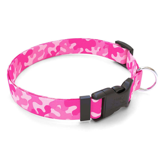 Hot Dog Collars - Personalized Pink Camo Dog Collar - cpb_hybrid