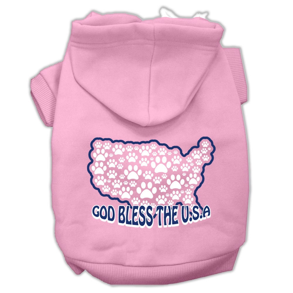 Dog Hoodie God Bless The USA for Royal Patriotic Style for