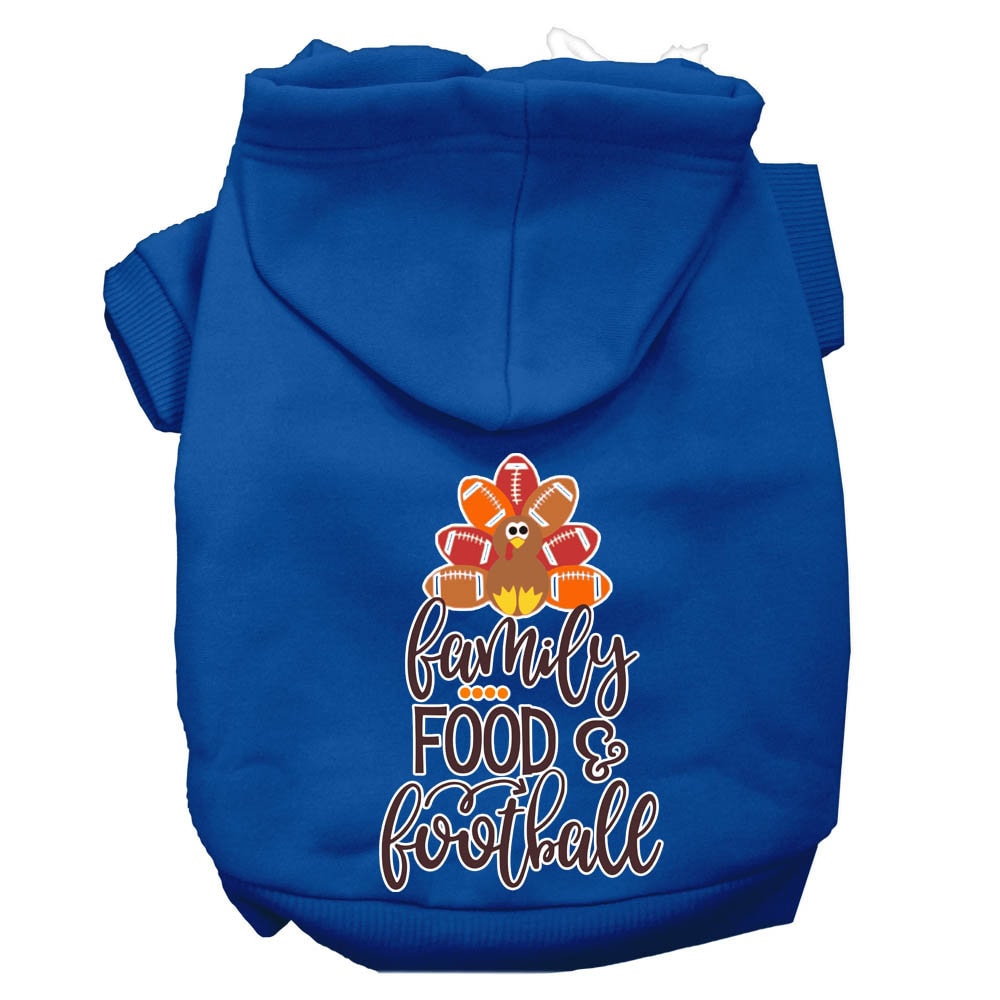 Dog Hoodie Family Food and Football for Festive Joy Wear for