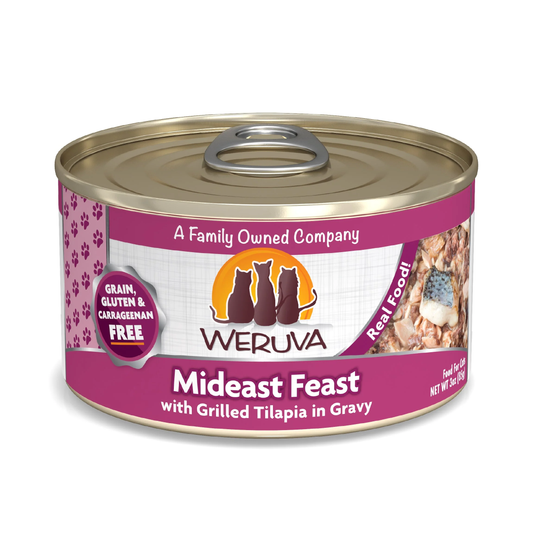 Weruva Mideast Feast Grilled Tilapia in Gravy Cat Food (3oz) - Weruva Wet Cat Food - The Family Pet