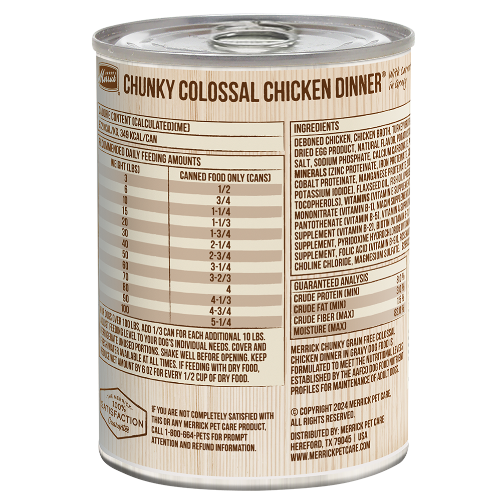 Merrick Chunky Grain Free Colossal Chicken Wet Dog Food (12.7oz) - Merrick Dog Food - The Family Pet