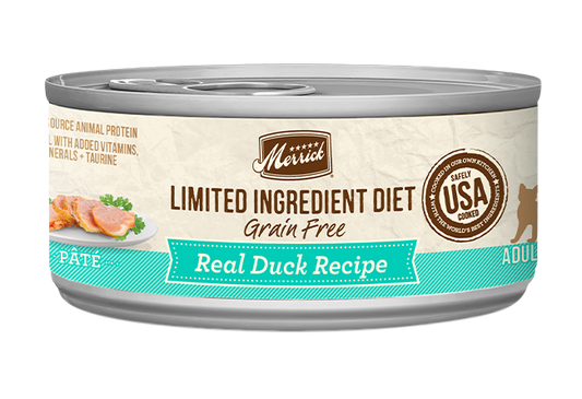 Merrick Limited Ingredient Diet Grain Free Duck Wet Cat Food (5oz) - Wet Cat Food - The Family Pet