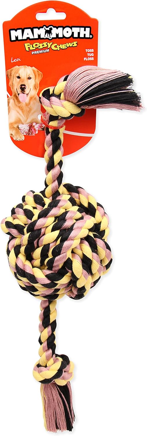Dog Toy Mammoth Flossy Monkey Fist Ball Rope ⚽