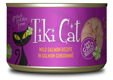 Tikicat Hanalei Luau Salmon (2.8oz) - Tikicat Wet Cat Food - The Family Pet