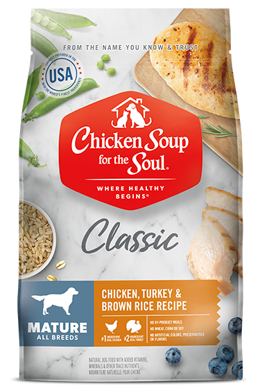 Chicken Soup Mature Chicken,Turkey and Brown Rice Dog Food - Chicken Soup Dry Dog Food - The Family Pet