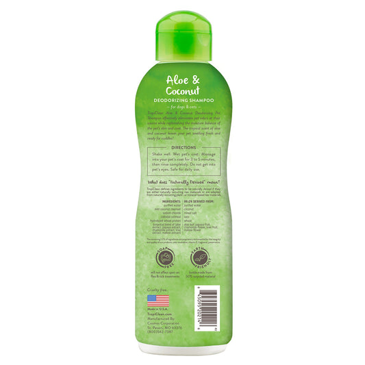 Tropiclean Aloe and Coconut Dog Shampoo (20oz) - Tropiclean - The Family Pet