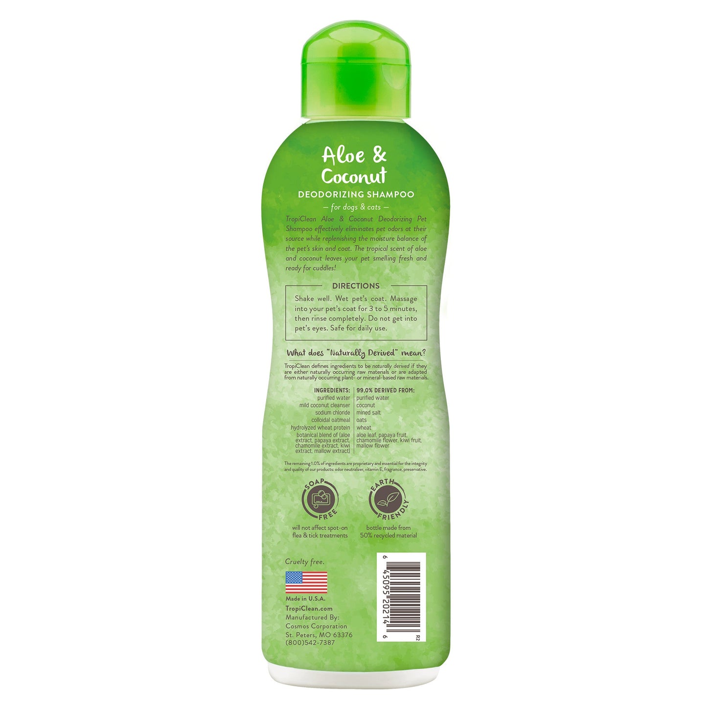 Tropiclean Aloe and Coconut Dog Shampoo (20oz) - Tropiclean - The Family Pet