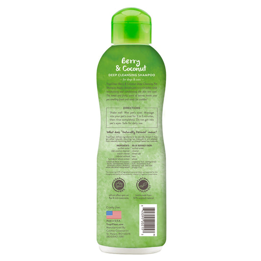 Tropiclean Berry and Coconut Dog Shampoo (20oz) - Tropiclean - The Family Pet