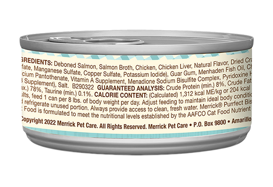 Merrick Purrfect Bistro Grain Free Adult Salmon Pate Cat Food (3oz)
