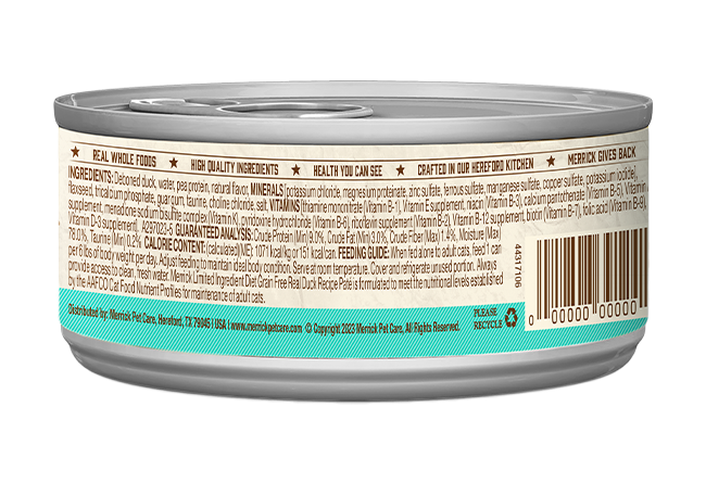 Merrick Limited Ingredient Diet Grain Free Duck Wet Cat Food (5oz) - Wet Cat Food - The Family Pet