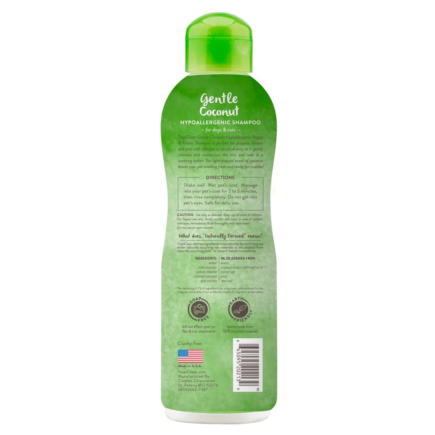 Pet Shampoo Hypoallergenic 20oz Tropiclean 🧴
