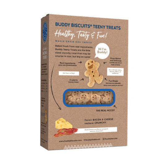 Buddy Biscuits Crunchy Teeny Treats Bacon and Cheese (8oz) - Dog Biscuits - The Family Pet