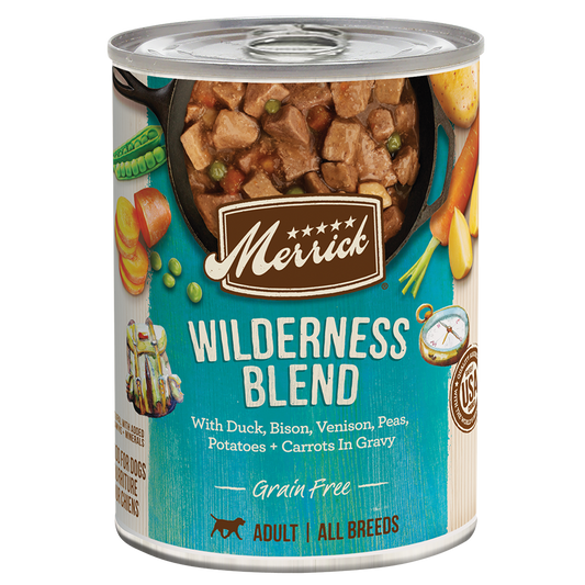 Merrick Grain Free Wilderness Blend Wet Dog Food (12.7oz) - Merrick Wet Dog Food - The Family Pet