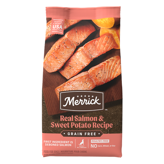 Merrick Grain Free Adult Salmon and Sweet Potato Dog Dry Food - Merrick Dry Dog Food - The Family Pet