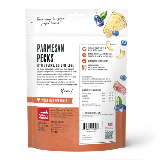 Honest Kitchen Parmesan Pecks Beef and Blueberry Dog Treats