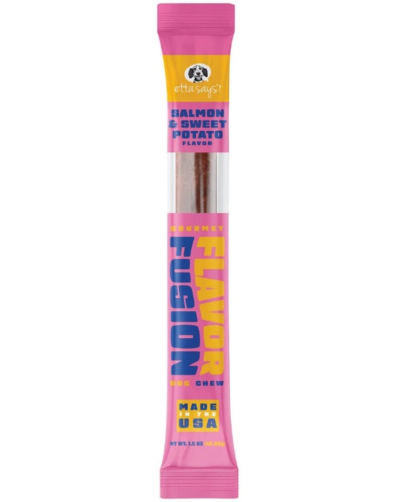 Dog Treats Salmon Sweet Potato Chew 1.75oz Etta ๐