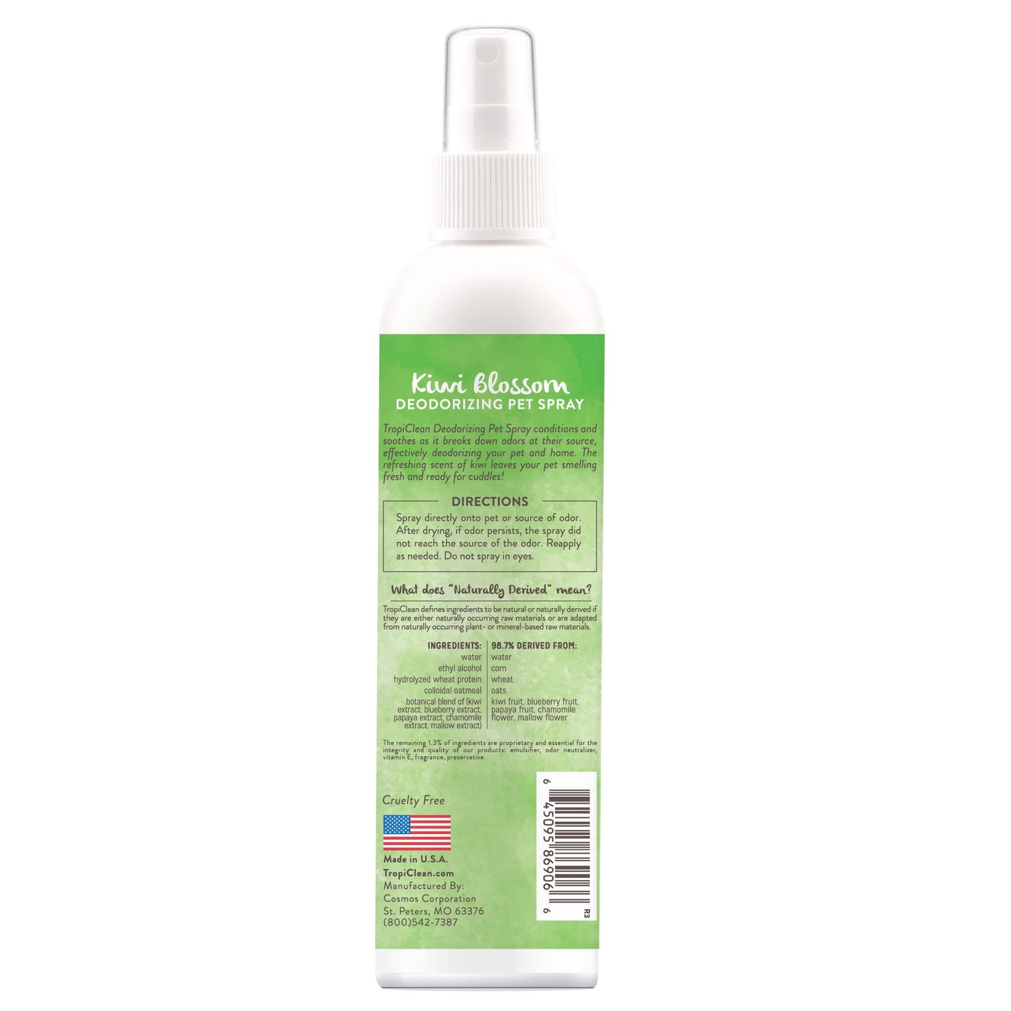 Pet Deodorizer Spray Kiwi Blossom 8 Oz TropiClean 🥝
