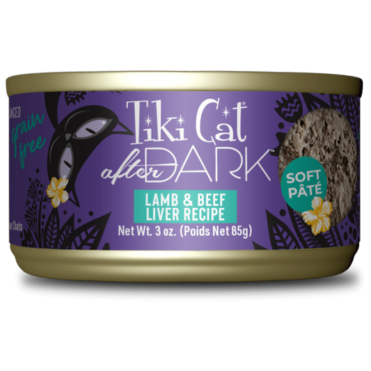 Tikicat Adult After Dark Lamb and Beef Liver Soft Pate (3oz) - Wet Cat Food - The Family Pet
