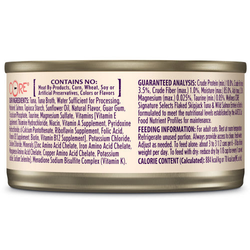 Wellness Core Adult Signature Select Flaked Skipjack Tuna and Salmon Entree Wet Cat Food (2.8oz)