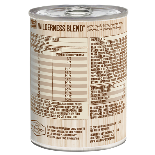 Merrick Grain Free Wilderness Blend Wet Dog Food (12.7oz)