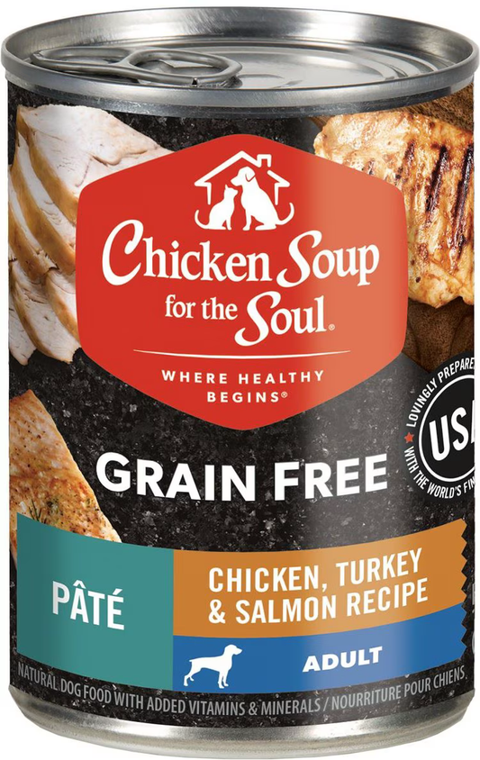 Chicken Soup for the Soul GF Chicken, Turkey and Salmon dog (12.5oz) - Wet Dog Food - The Family Pet